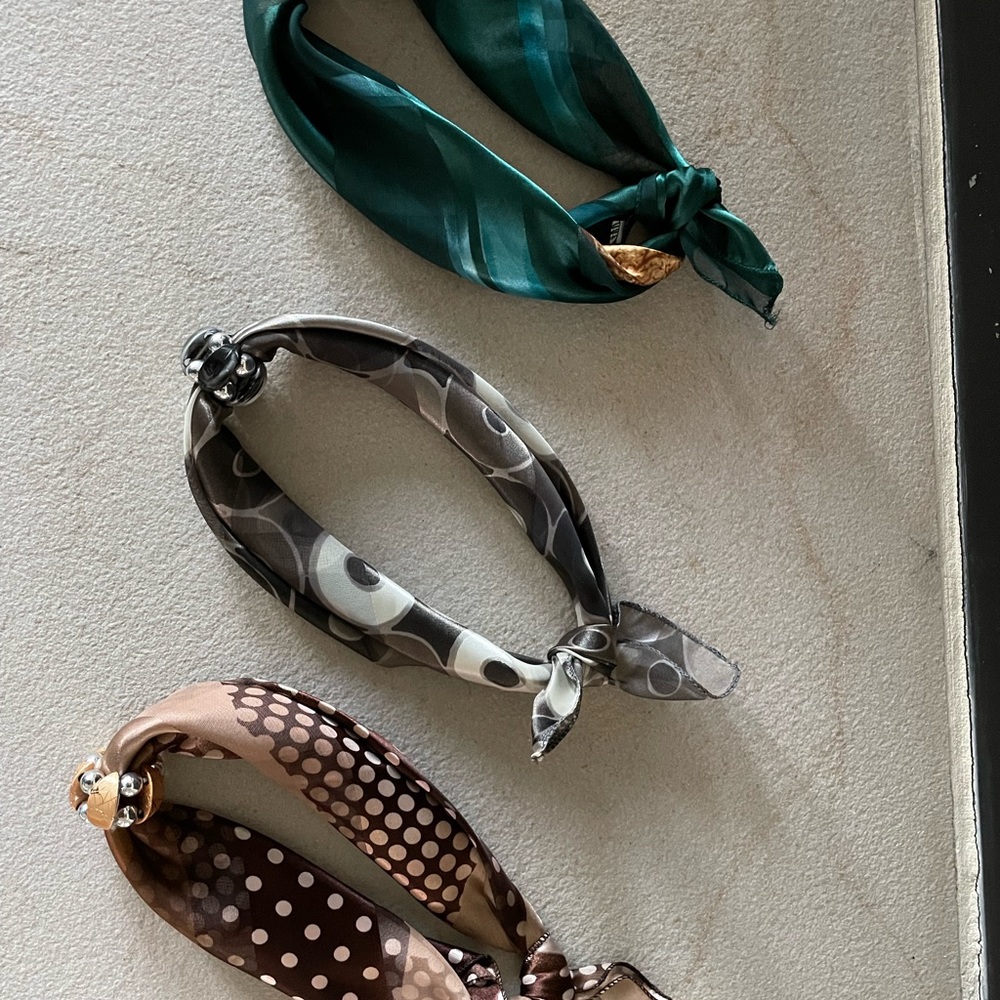 Three neck scarves from Germany,  great to wear with turtlenecks